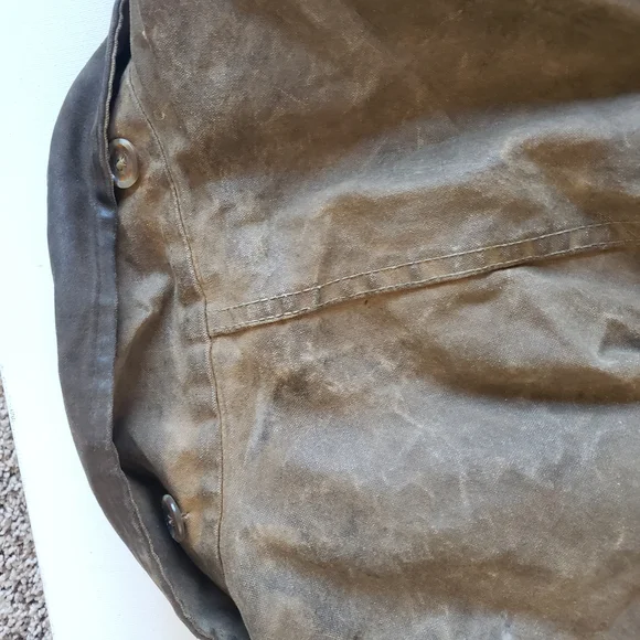 Vintage CC Filson 1990s Waxed Tin Cloth Cruiser Jacket Fully Lined Hunting Ranch - Picture 12 of 16